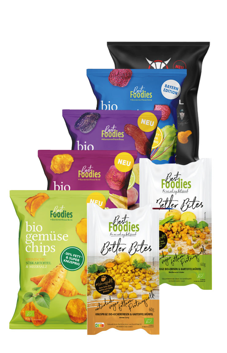 Bio Gemüsechips & Bio Better Bites - 7er Probierpaket