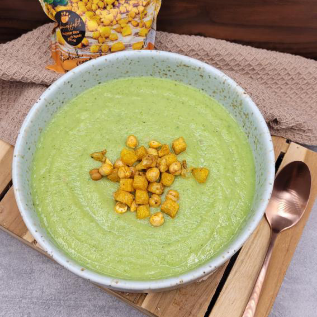 Knusprige Brokkolicremesuppe
