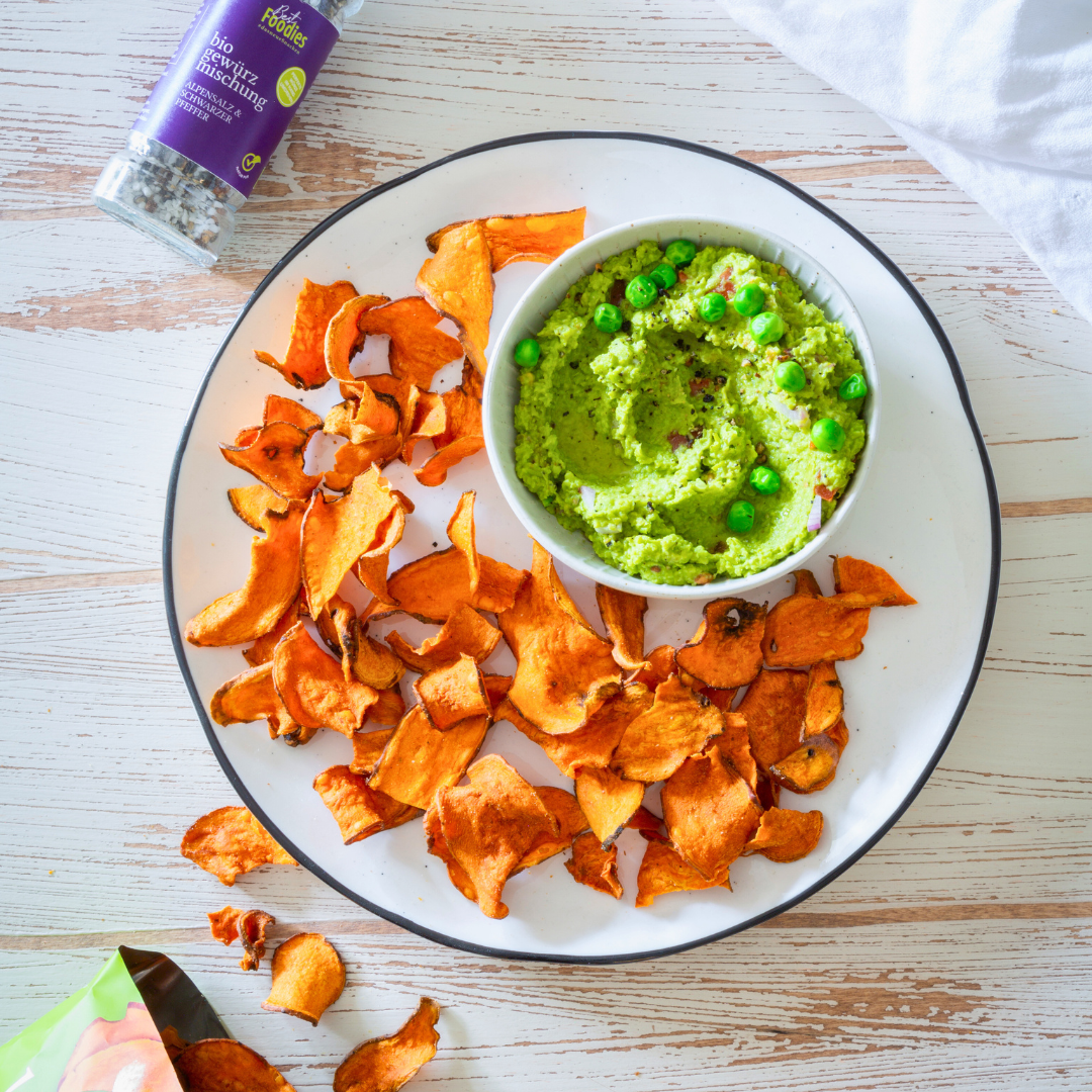 Erbsen Guacamole Dip