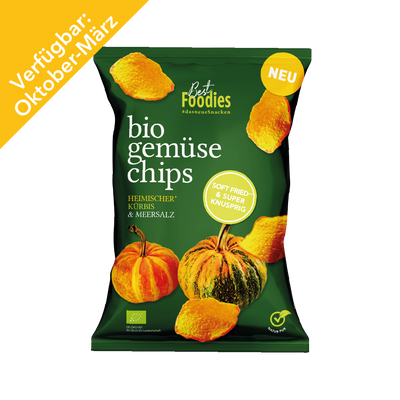 bio gemüse chips - Heimischer Kürbis & Meersalz (Oktober-März)