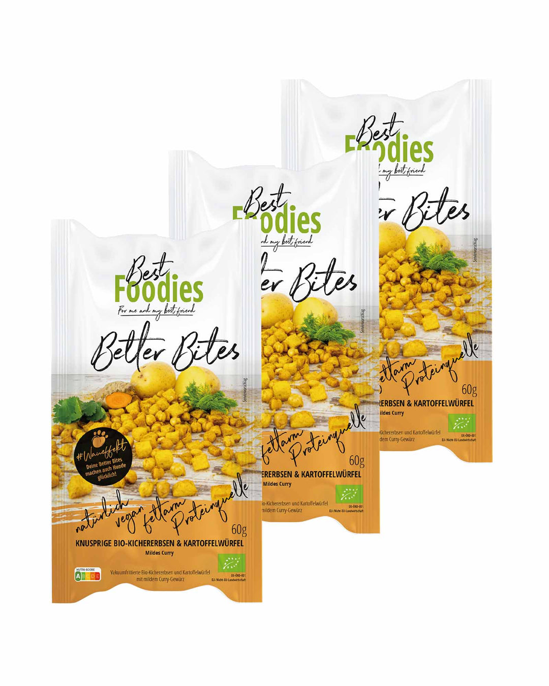 Best Foodies Better Bites mit mildem Curry 3er Vorteilspack