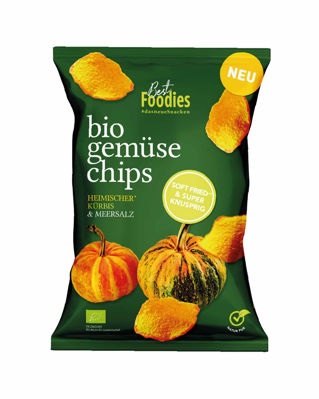 Best Foodies bio gemüse chips - Heimischer Kürbis & Meersalz LIMITED EDITION Packung