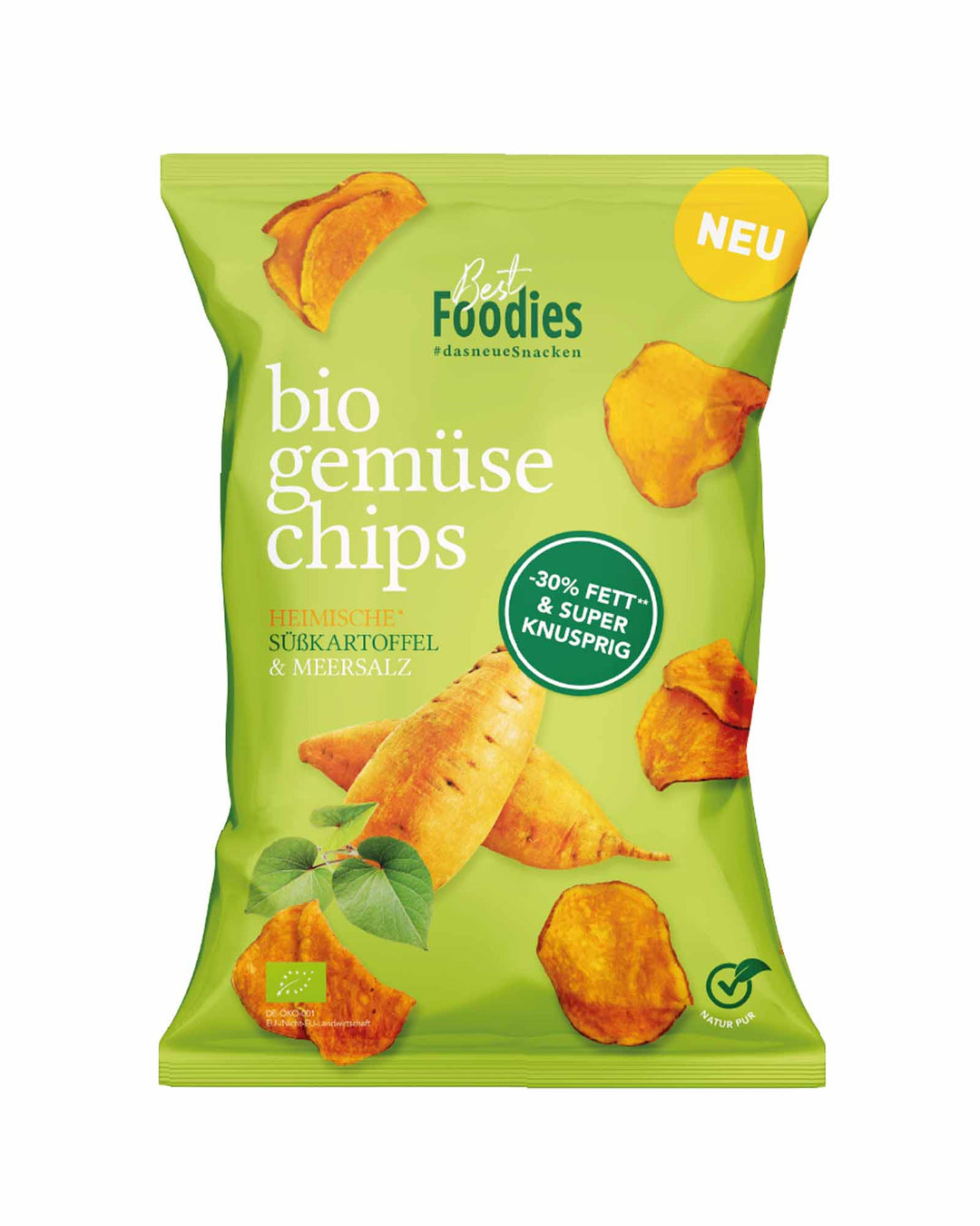 Best Foodies bio gemüse chips - Heimische Süßkartoffel & Meersalz Packung
