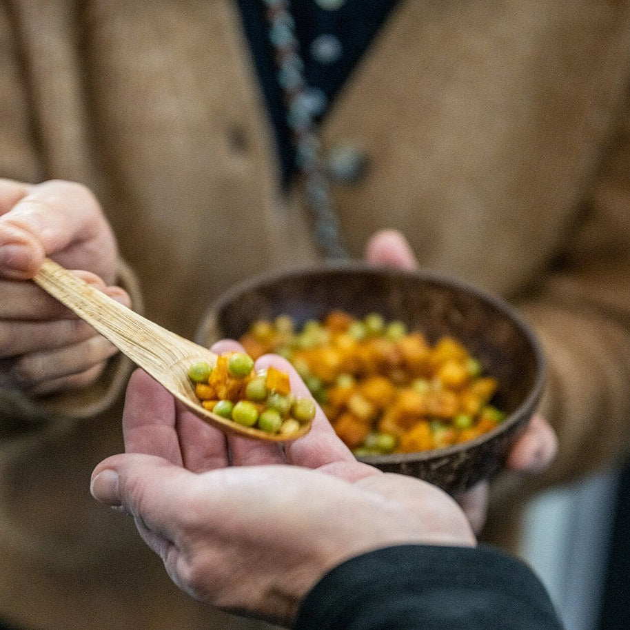 bio gemüse snacks - Better Bites, Kichererbsen & Kartoffelwürfel mit mildem Curry